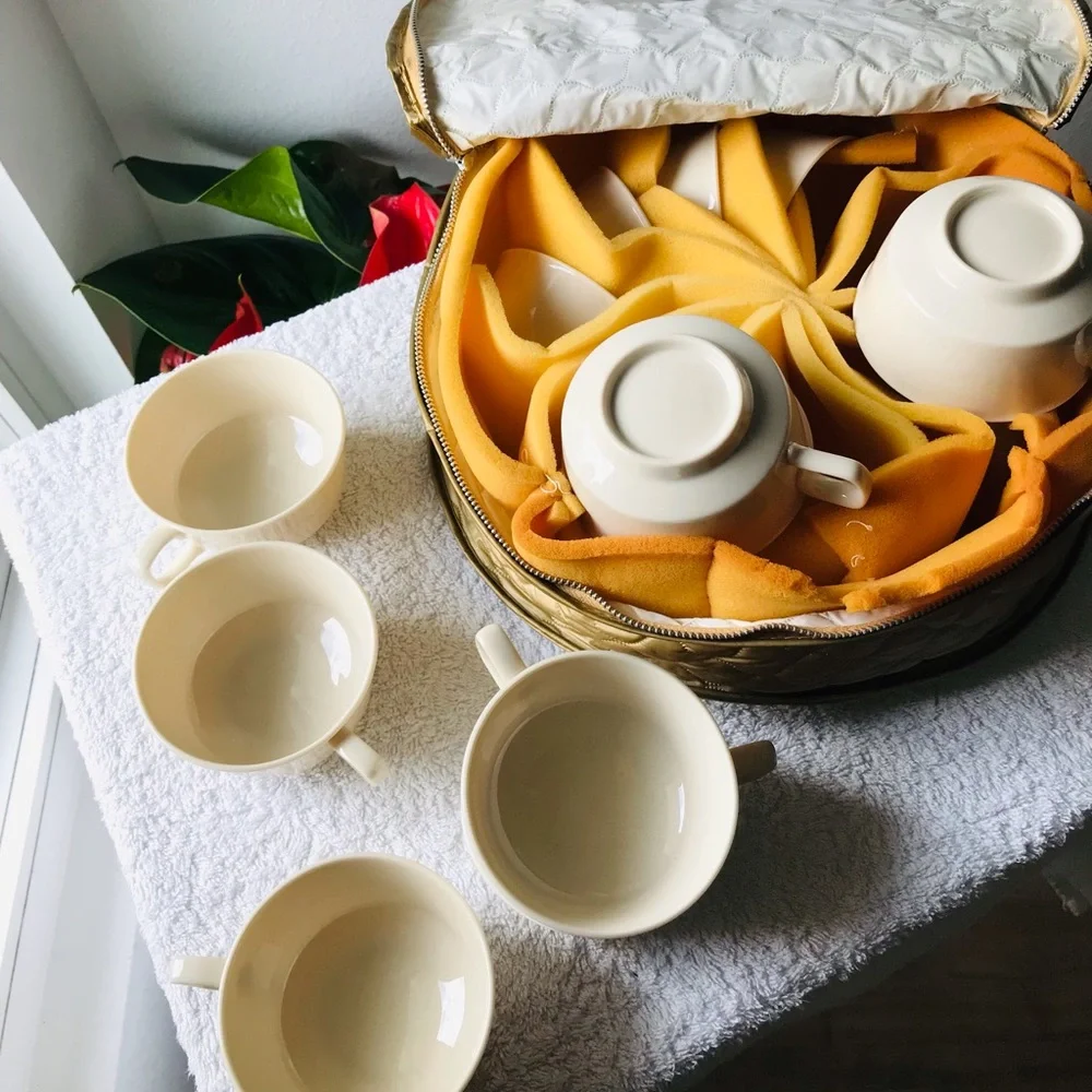 HALSEY FINE CHINA SET OF 11 CUPS 6 Oz